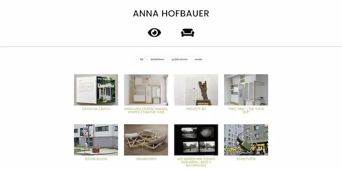 Portfolio Website für Anna Hofbauer