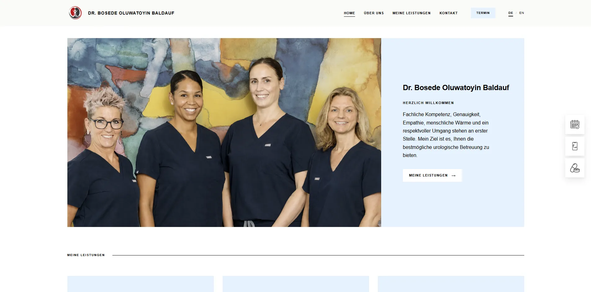 Website Projekt für Dr. Bosede Oluwatoyin Baldauf