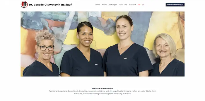 Website Projekt für Dr. Bosede Oluwatoyin Baldauf