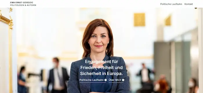Website Projekt für Ewa Ernst Dziedzic