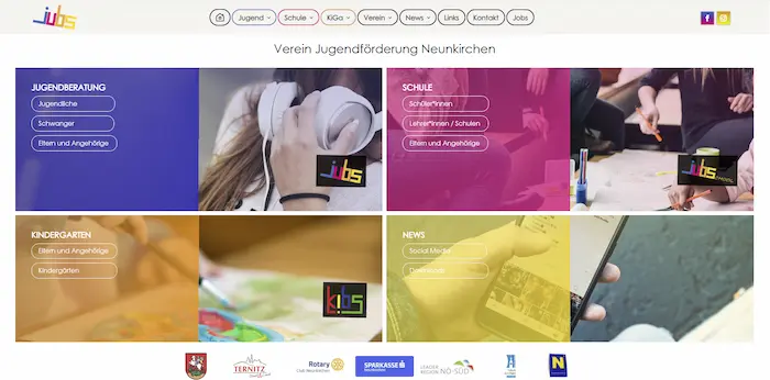 Website Projekt für JUBS Verein in Wien