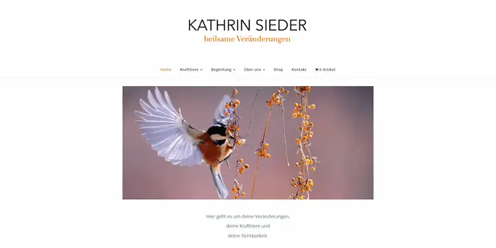 Portfolio Website für Kathrin Sieder