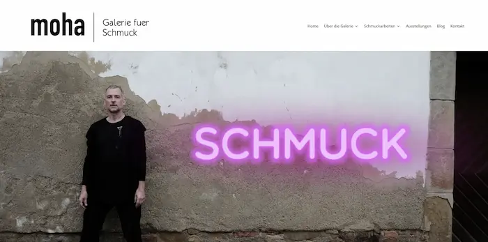 Website Projekt für Moha Galerie